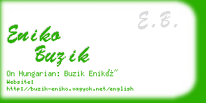 eniko buzik business card